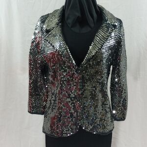 Colleen Lopez Multicolor Sequin Blazer